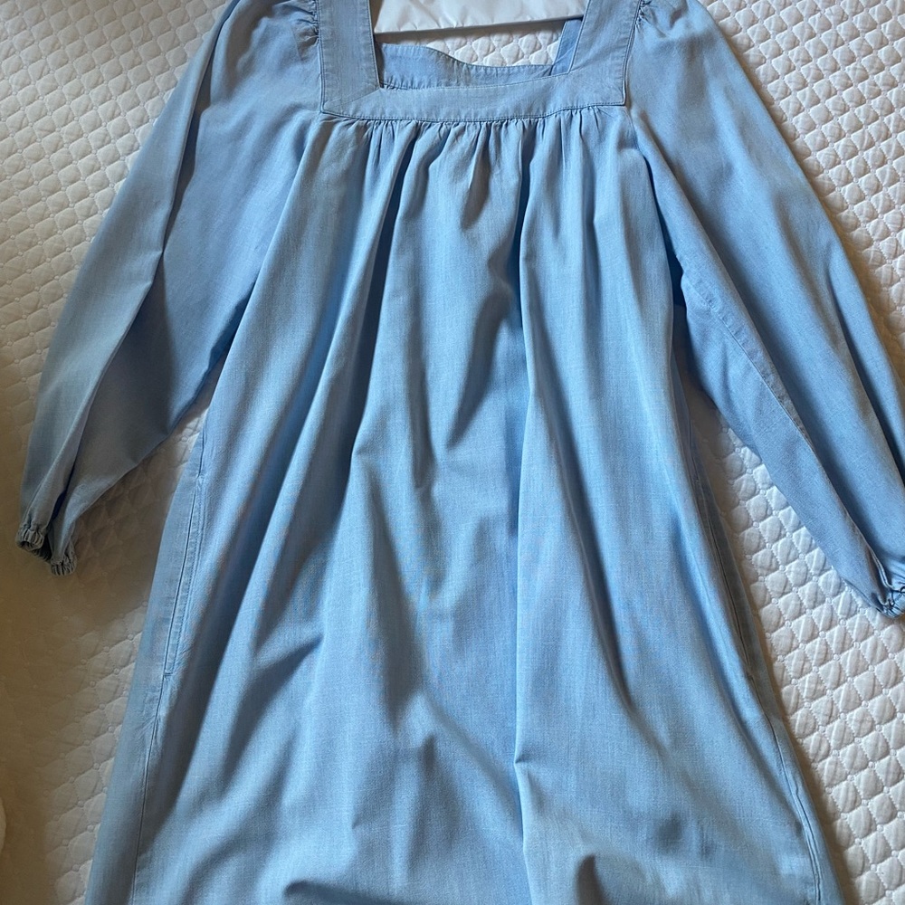J. Crew Light Blue Long Sleeve Midi Dress